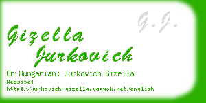 gizella jurkovich business card